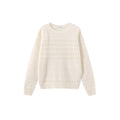 Hollowed 100% Wool Long Sleeves Knit Sweater