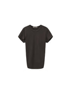 Slim Waist Cinched Cropped Crew Neck Top