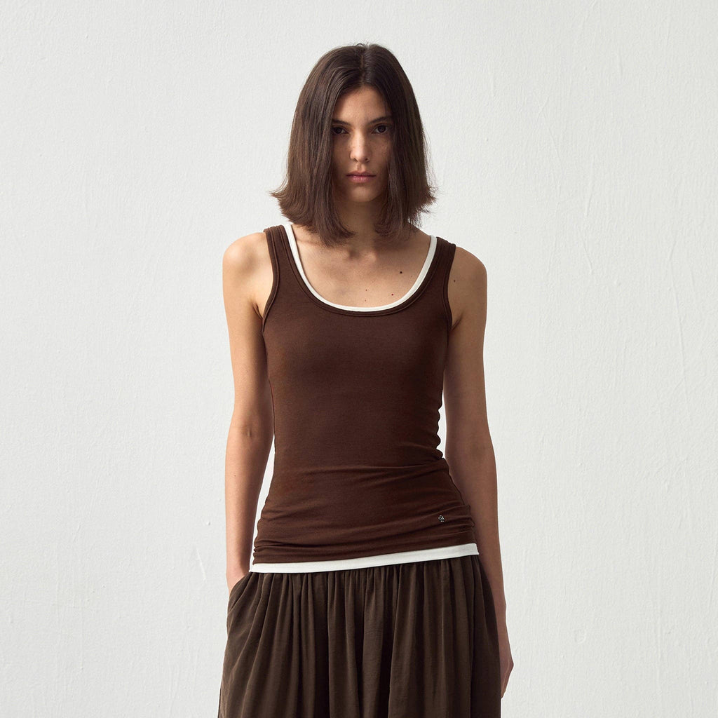 Lyocell Wool Blend U-Neck Layering Tank