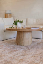 Terracotta Wool and Bamboo Rug