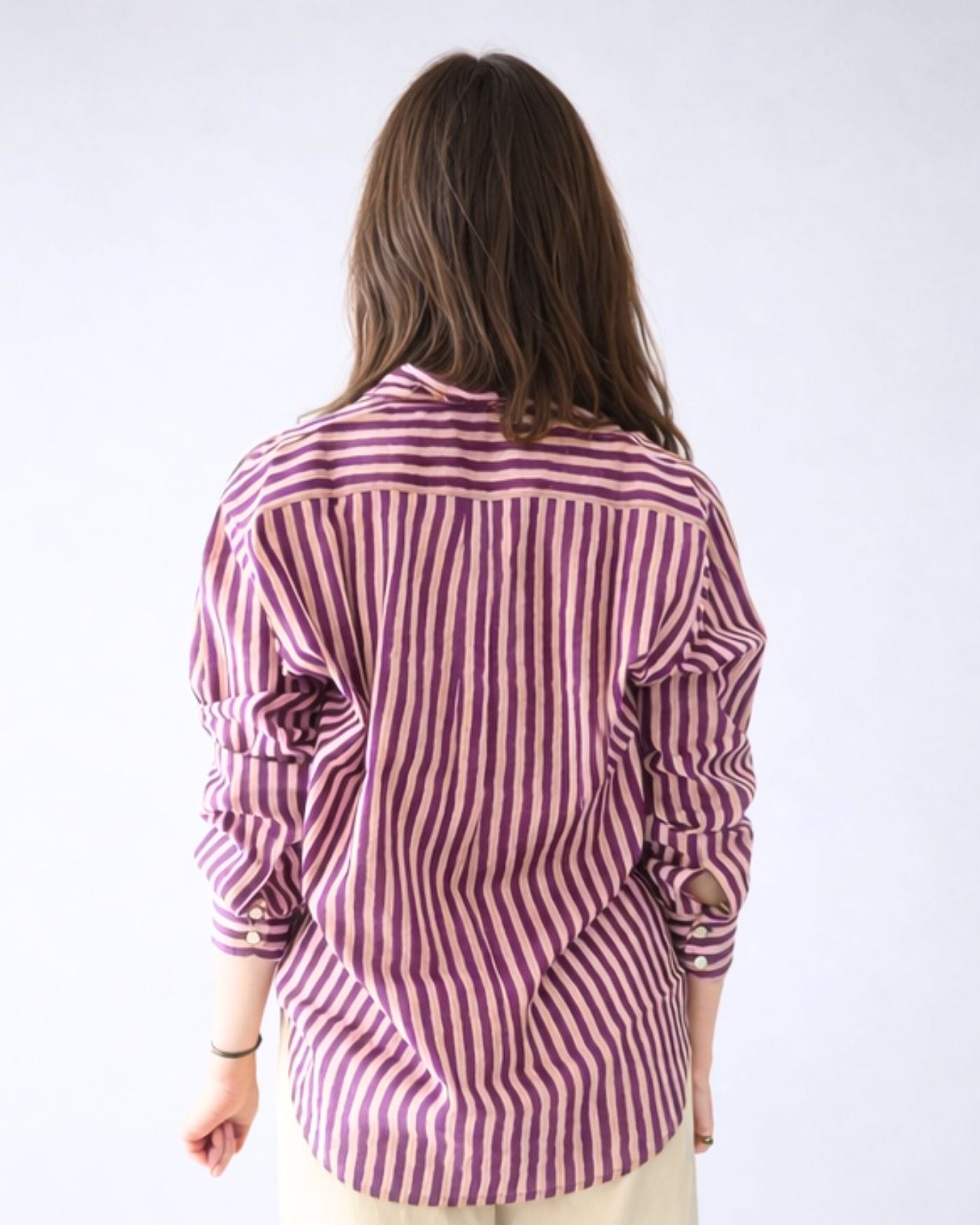 Colourful Striped cotton Collar Shirts