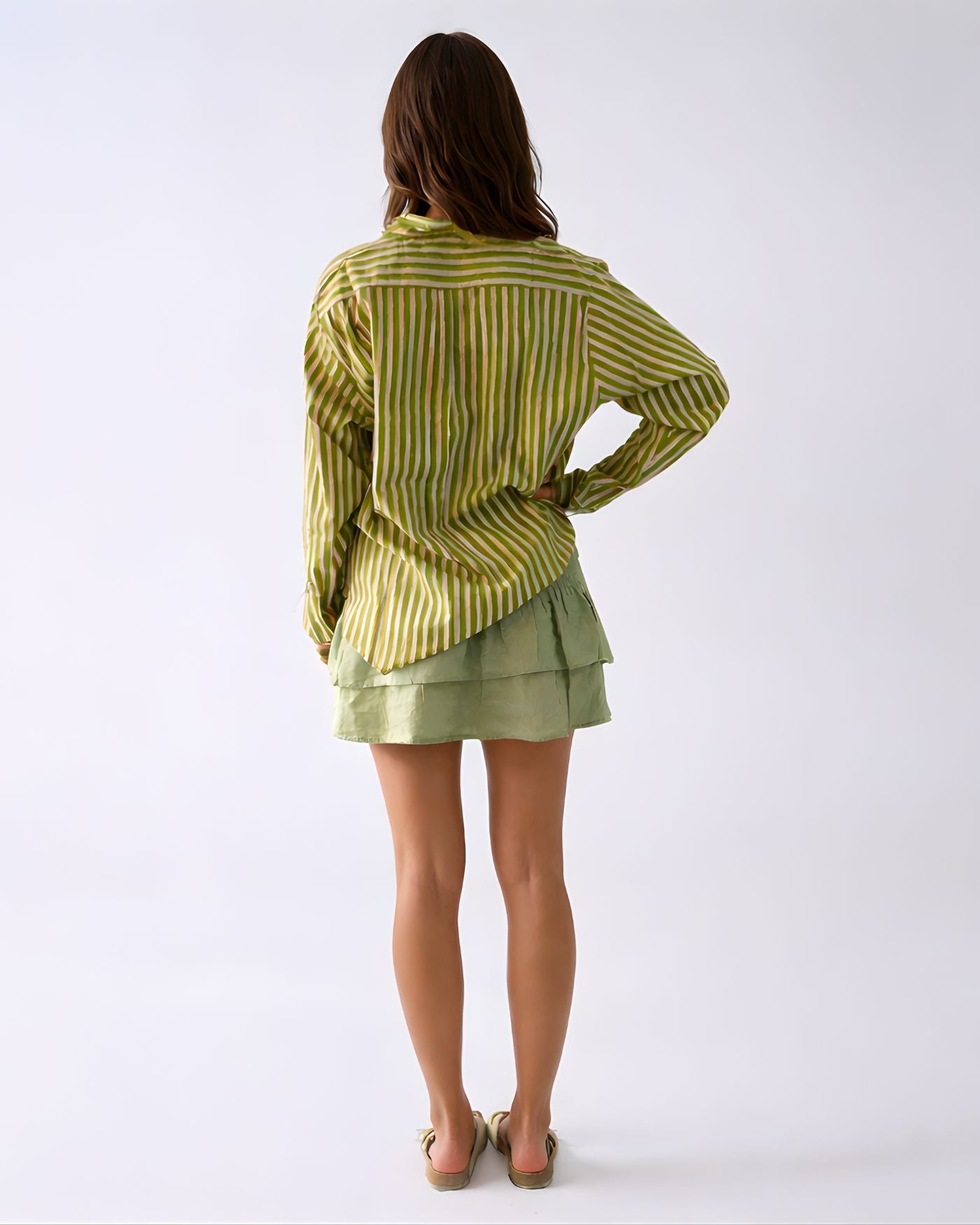 Colourful Striped cotton Collar Shirts