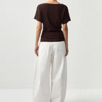 Bamboo Lyocell Off-Shoulder Top