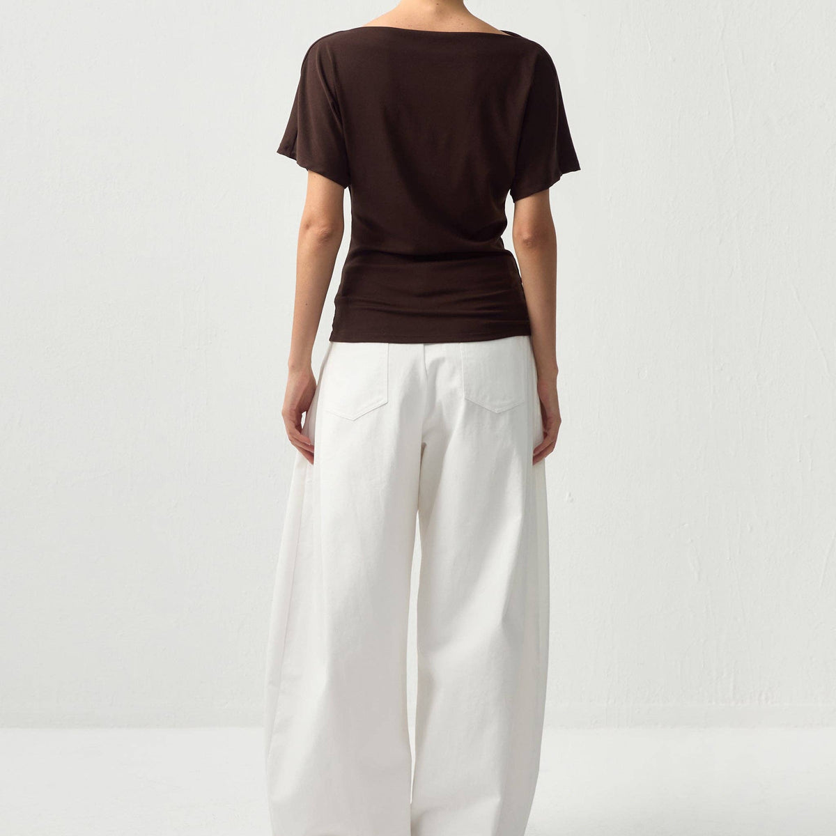 Bamboo Lyocell Off-Shoulder Top