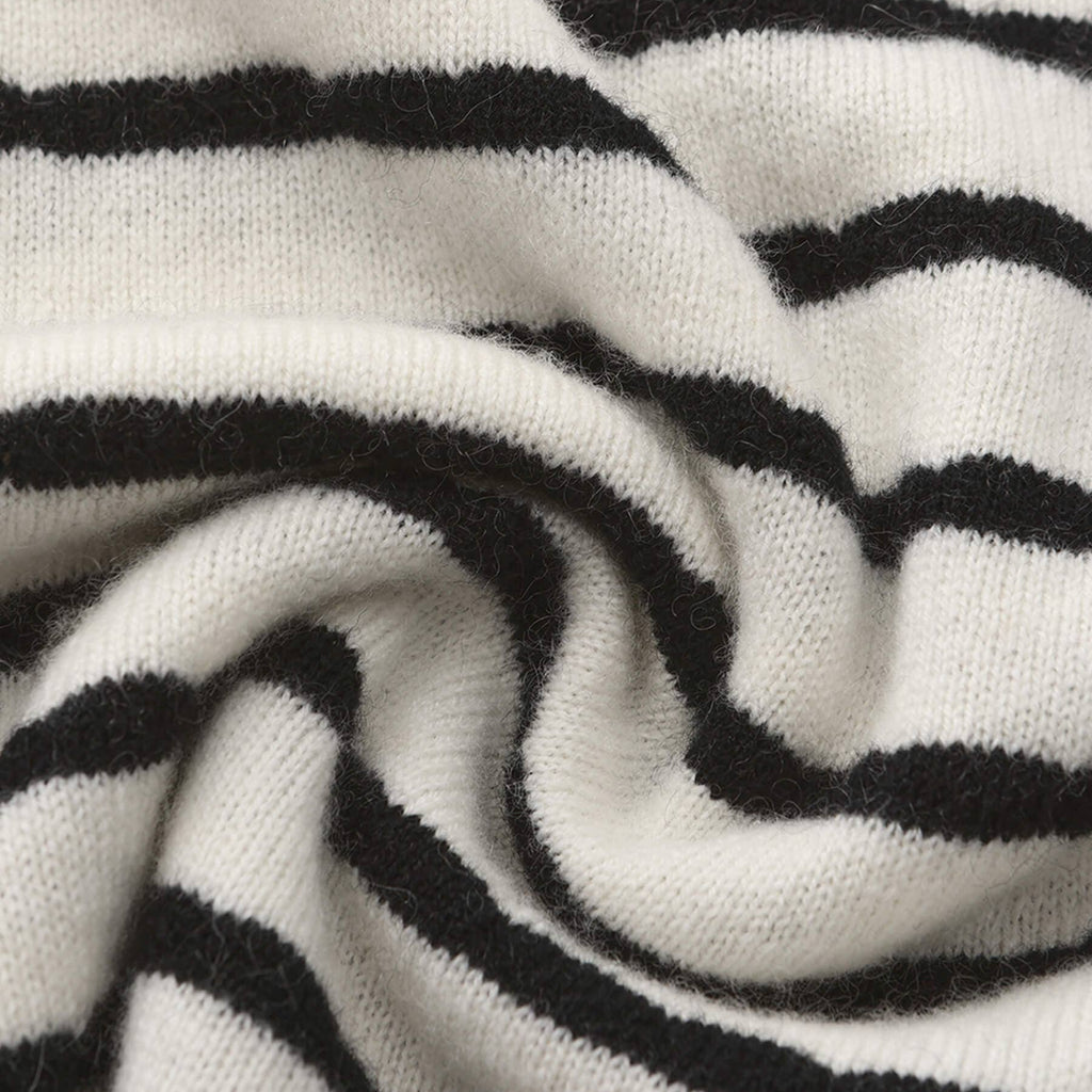 Cozy Striped Wool Knitted Sweater
