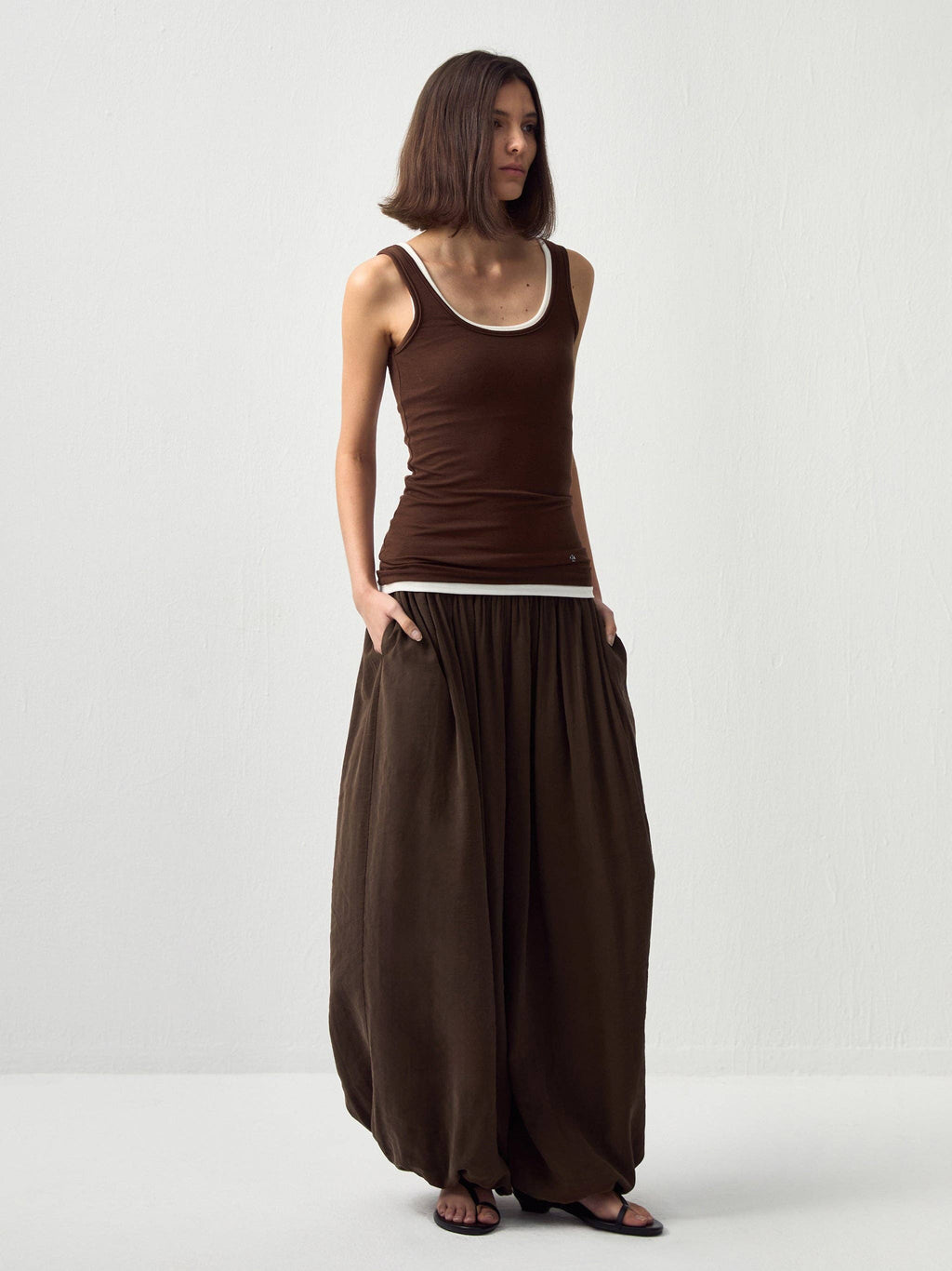 Lyocell Wool Blend U-Neck Layering Tank