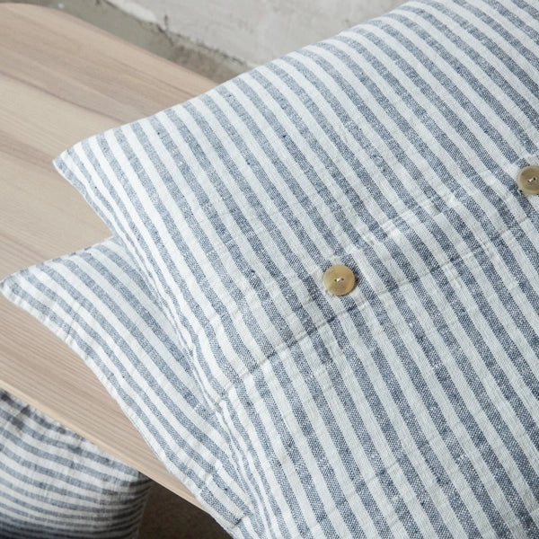 Navy Ticking Stripe Horizon Pillow