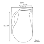 Handmade Stoneware Pitcher & Vase For Flowers | Kuduo 64 oz