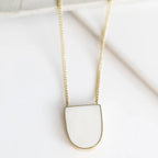 Brass Bianca Pendant Necklace