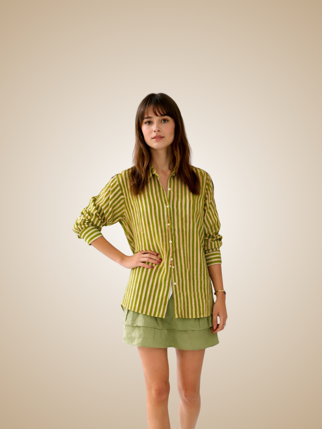 Colourful Striped cotton Collar Shirts