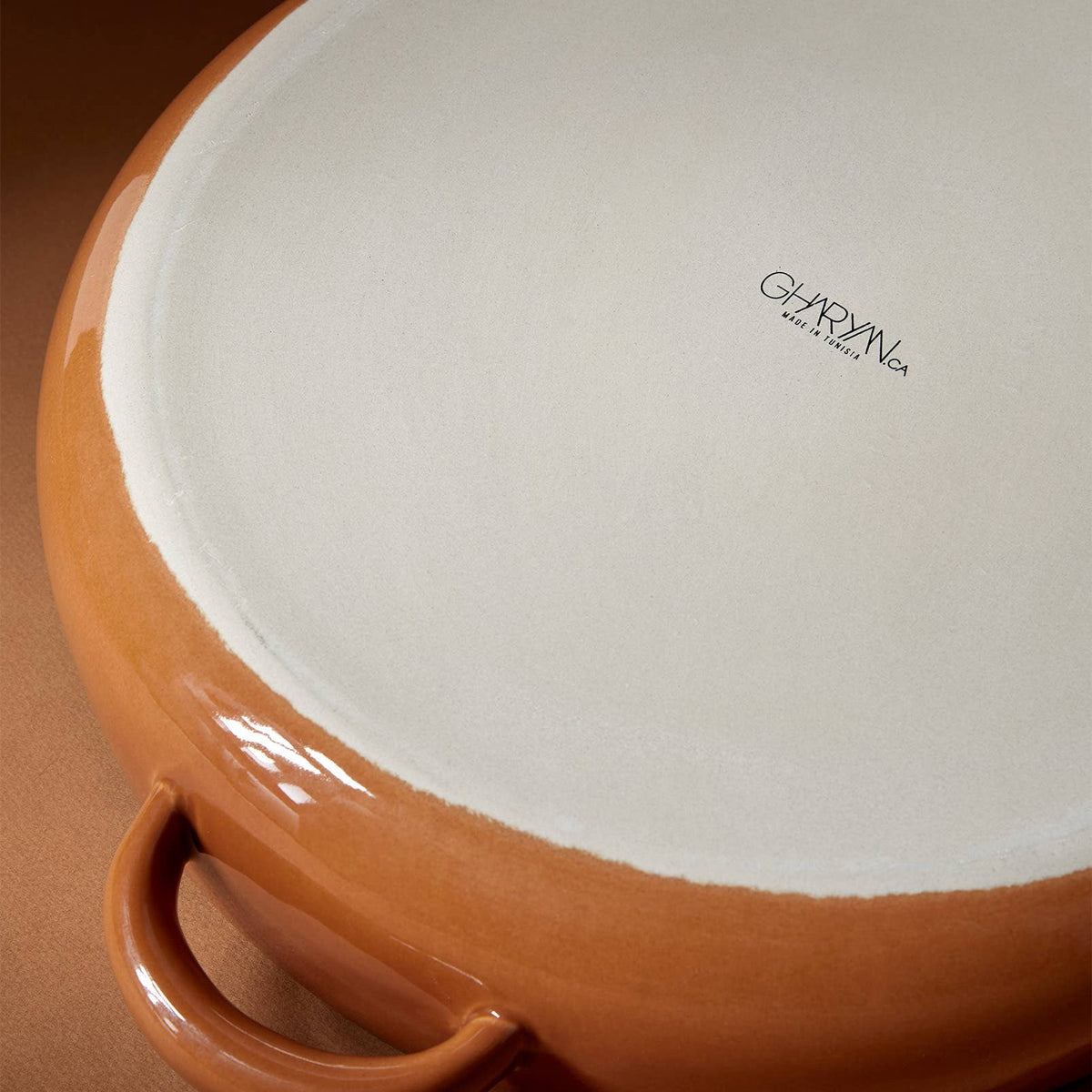 Stoneware Serving Plate with Handles 13.4"