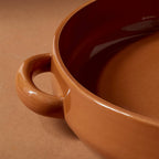 Stoneware Serving Plate with Handles 13.4"