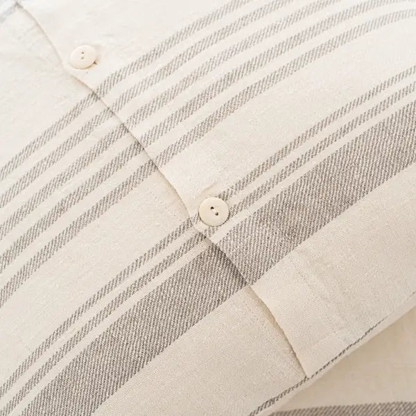 Striped Ivory Horizon Pillow