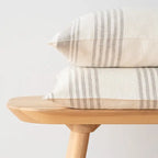 Striped Ivory Horizon Pillow