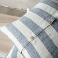 Wide Striped Blue Horizon Pillow