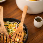 Natural Olive Wood Serving Spatula Forks