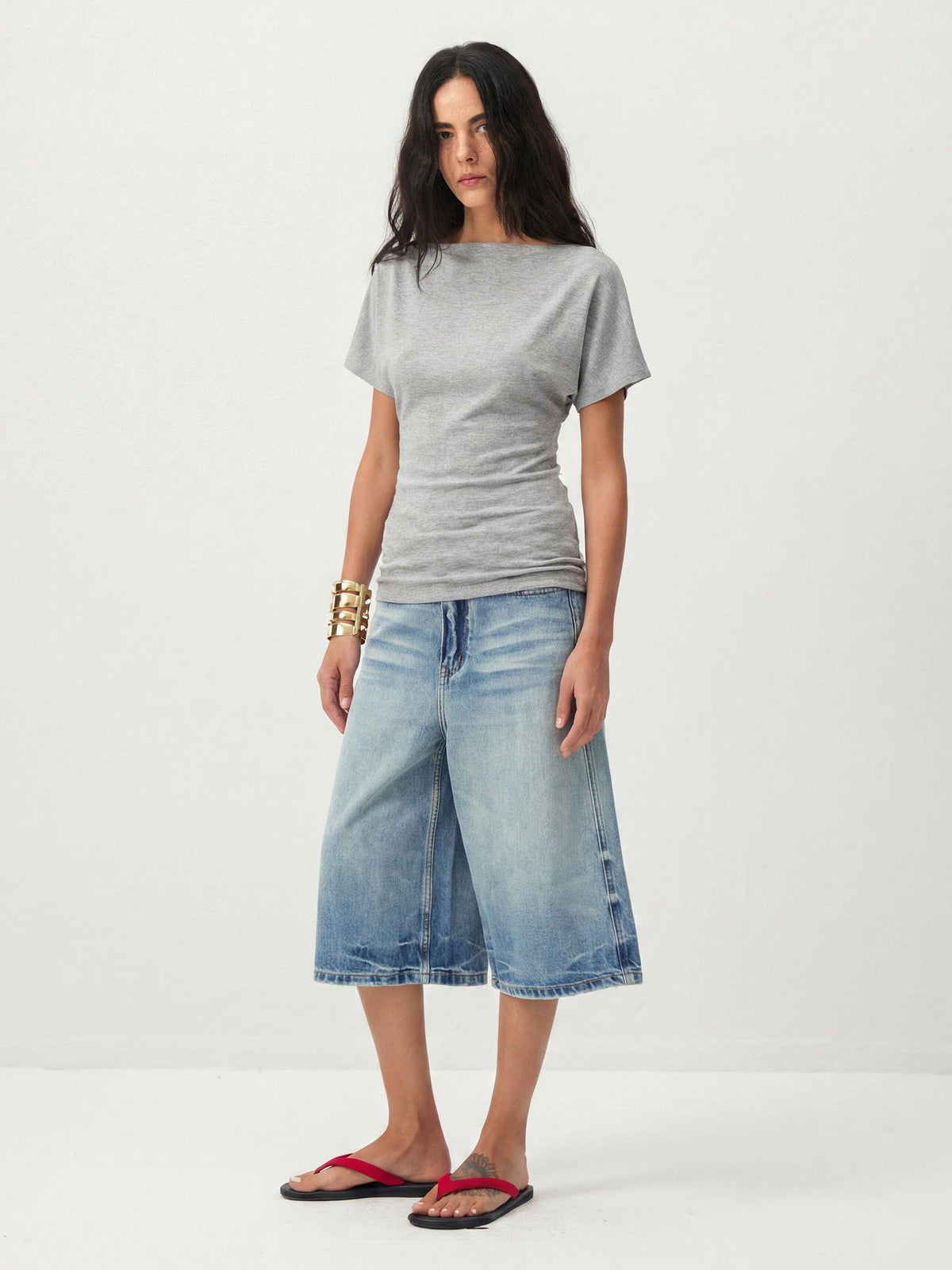 Bamboo Lyocell Off-Shoulder Top