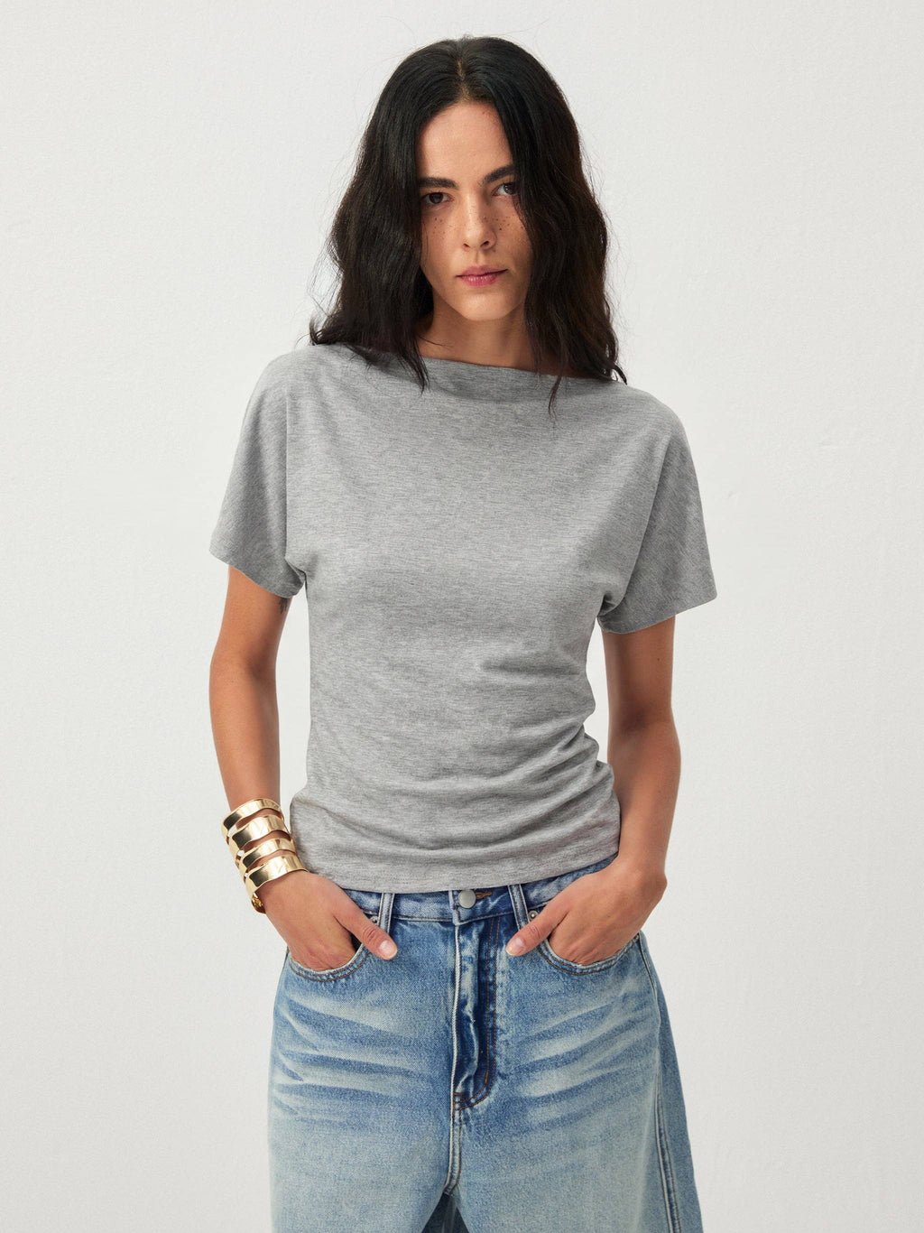 Bamboo Lyocell Off-Shoulder Top