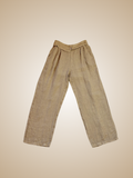 Linen Fold-Over Button Pants