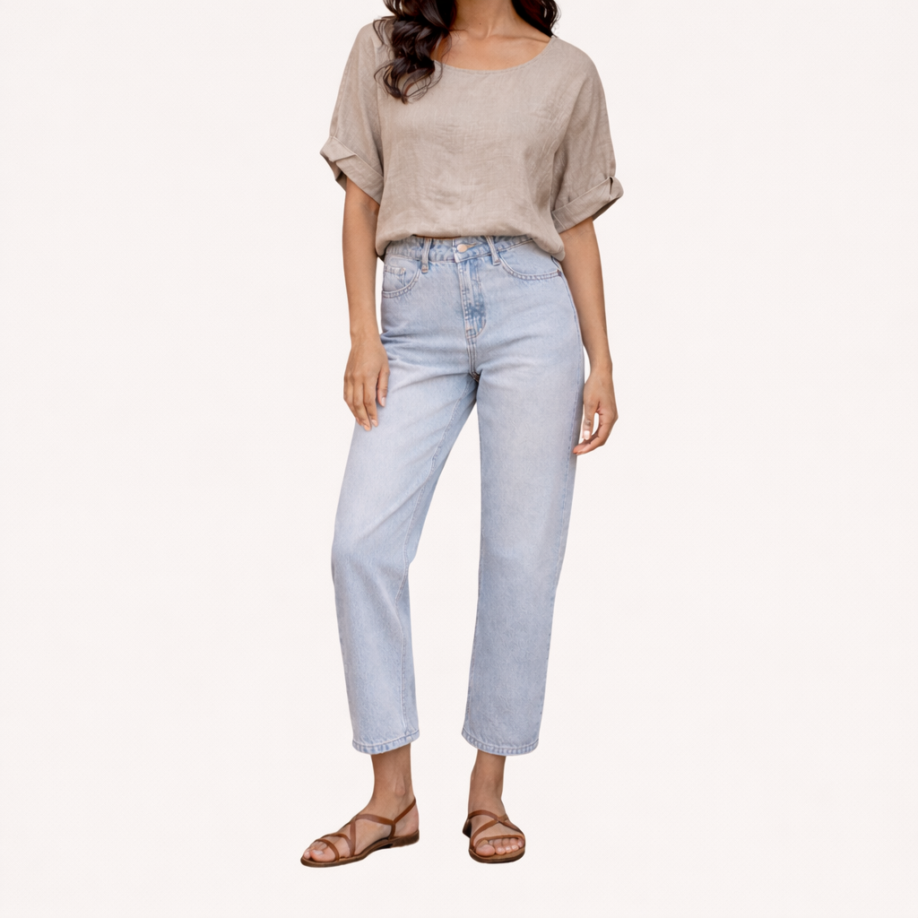 Mid-Rise Ankle crop Jeans