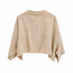 Linen Crop Button Blouse