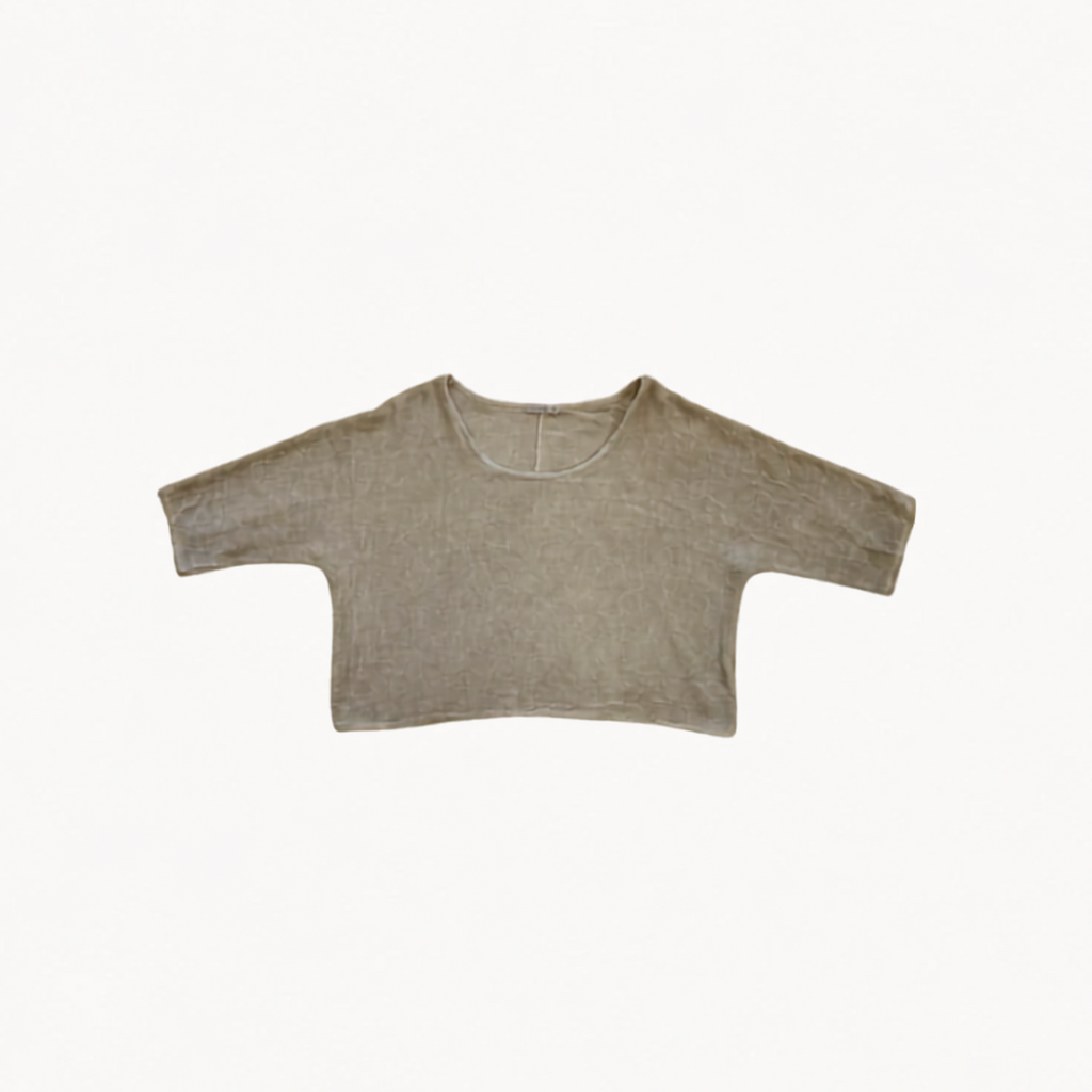Cotton/Linen Crop Tee
