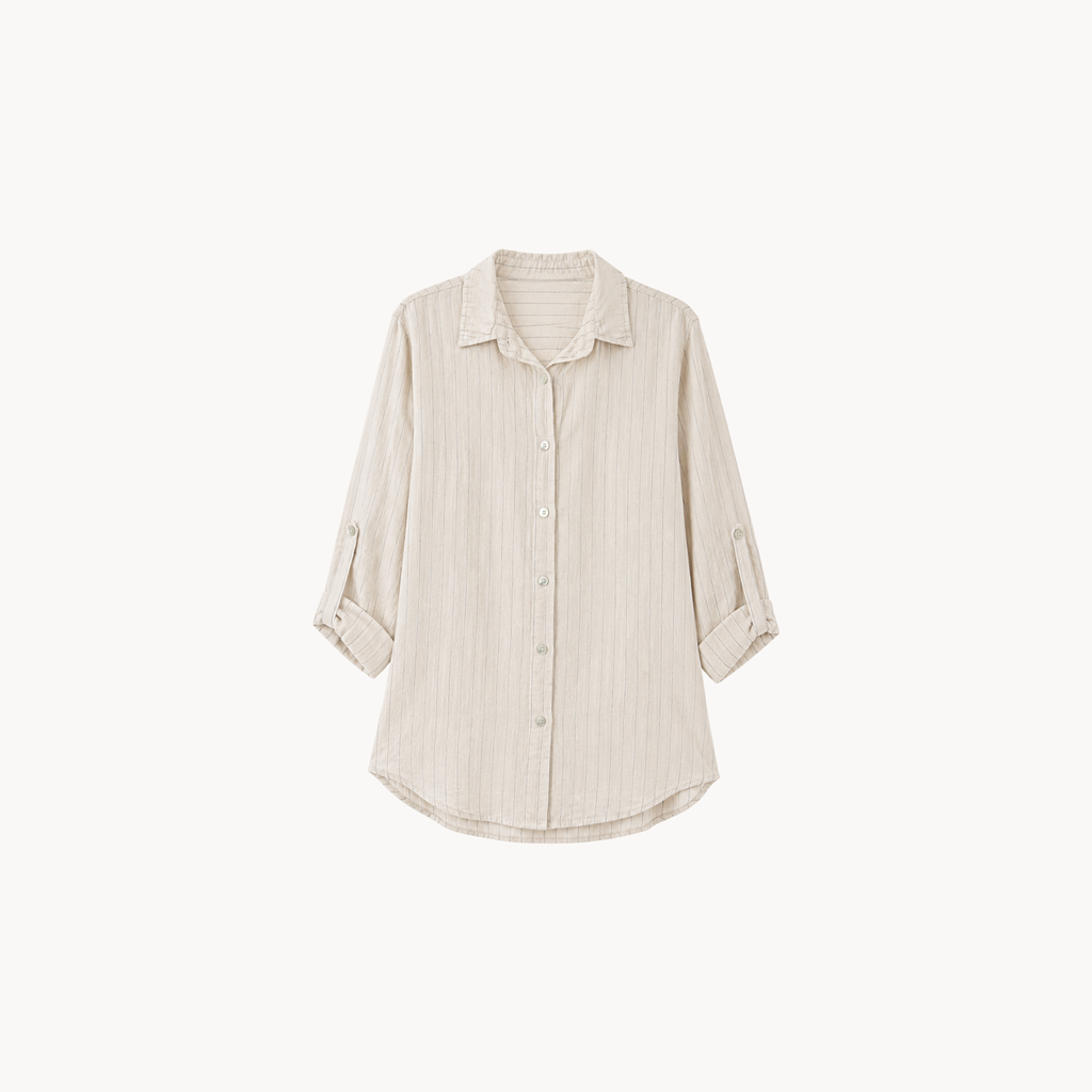 Striped Linen Shirt ~ Shirt Pant Set