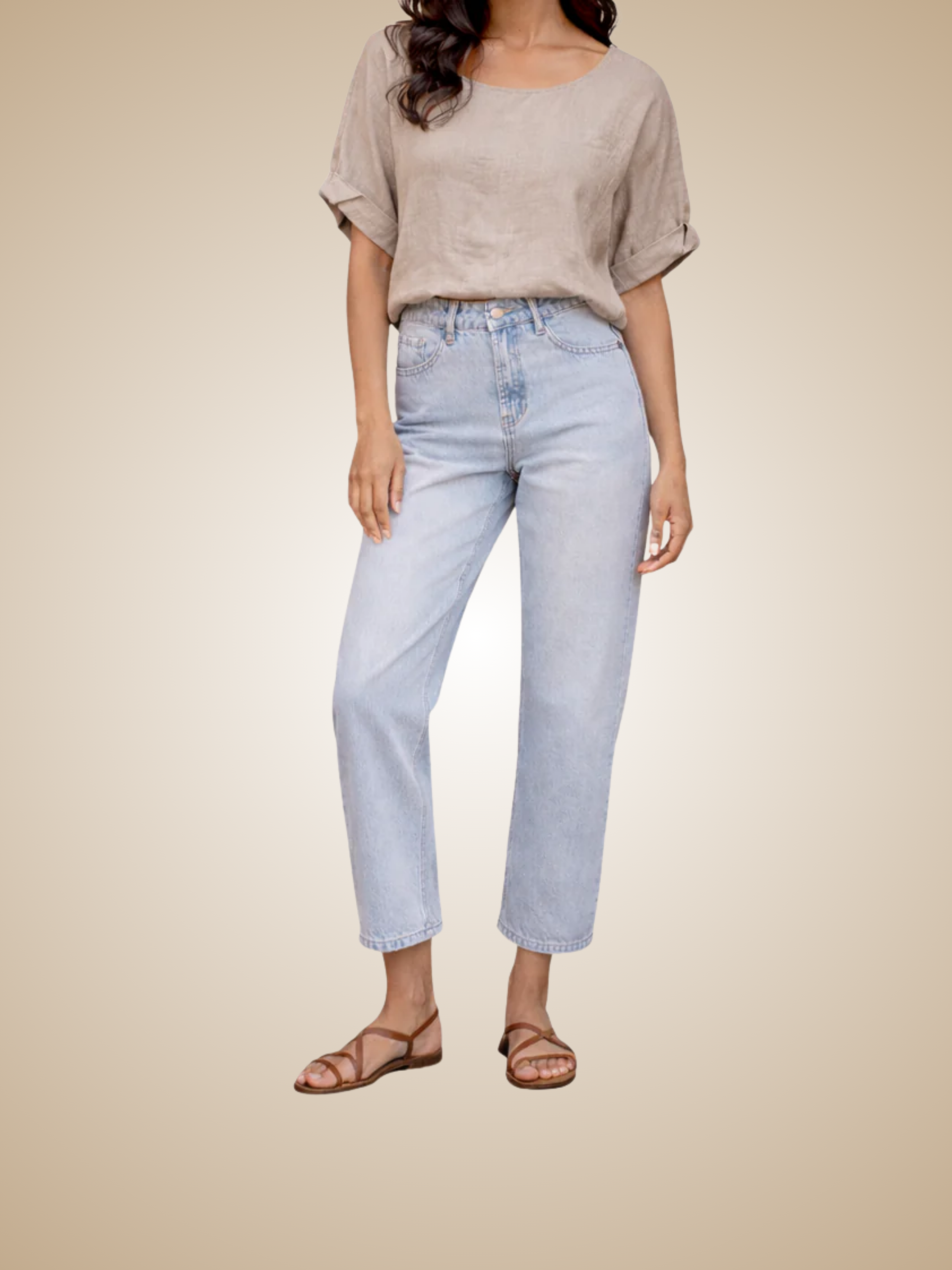 Mid-Rise Ankle crop Jeans