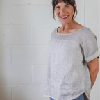 Linen Knit Segment Tee