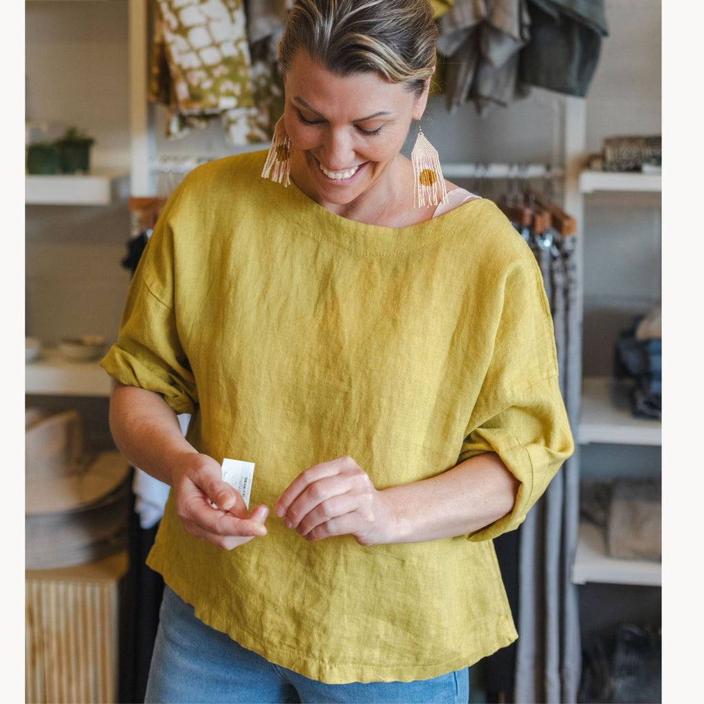 Linen Box Blouse