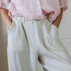 Linen Barrel Pants