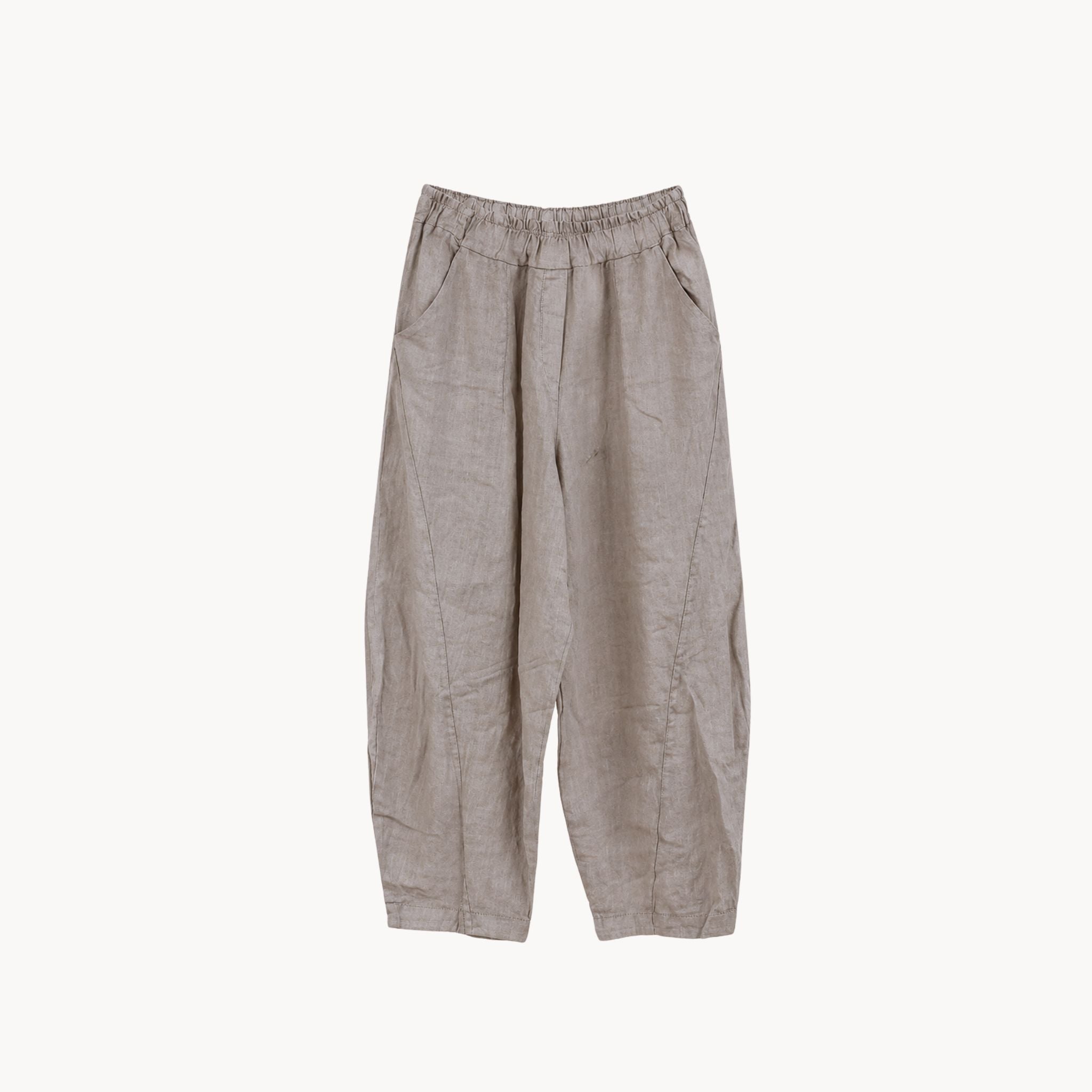 Linen Barrel Pants
