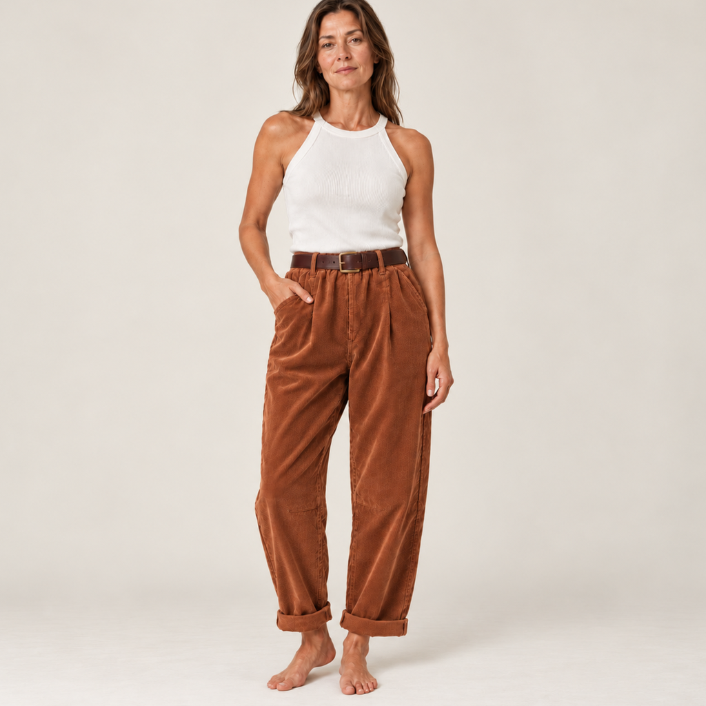 Cortona Corduroy Barrel Pants