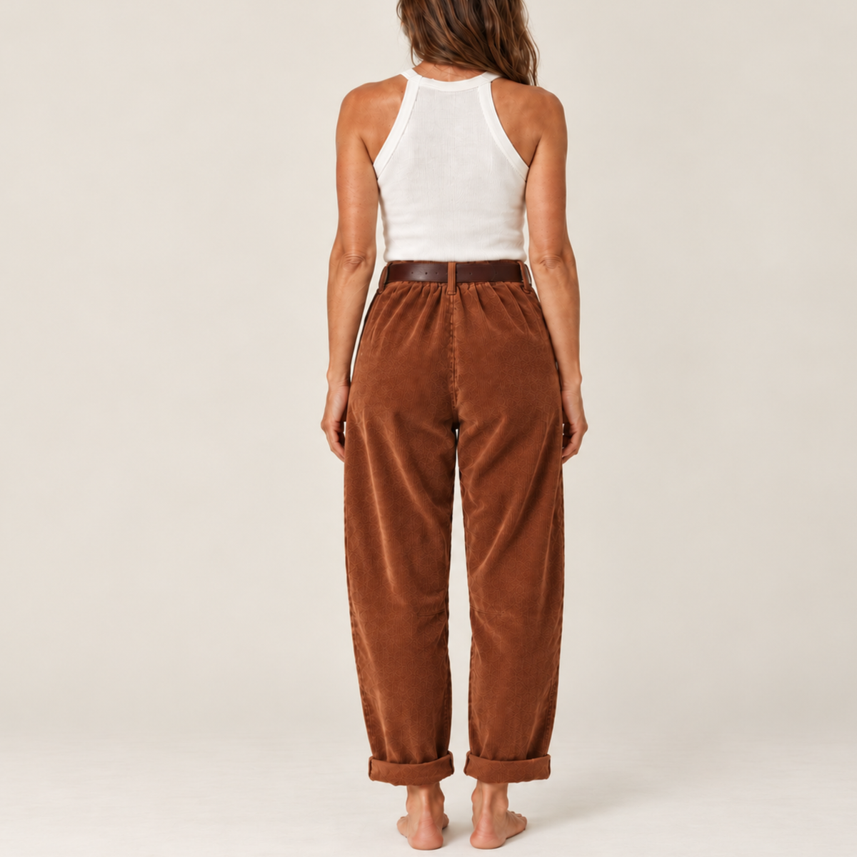 Cortona Corduroy Barrel Pants