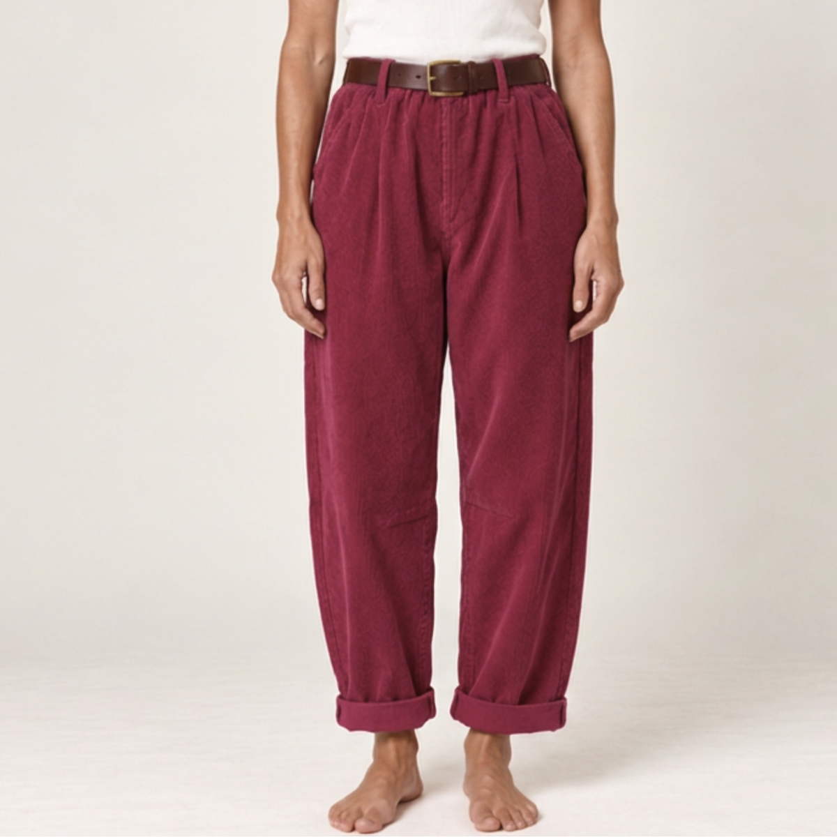 Cortona Corduroy Barrel Pants