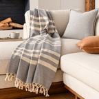Cotton Striped Chennile Throw