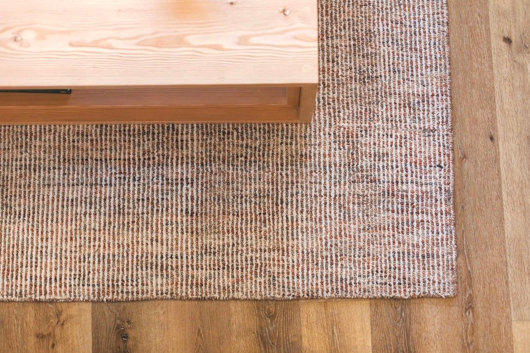 TerraCotta Wool and Bamboo Rug