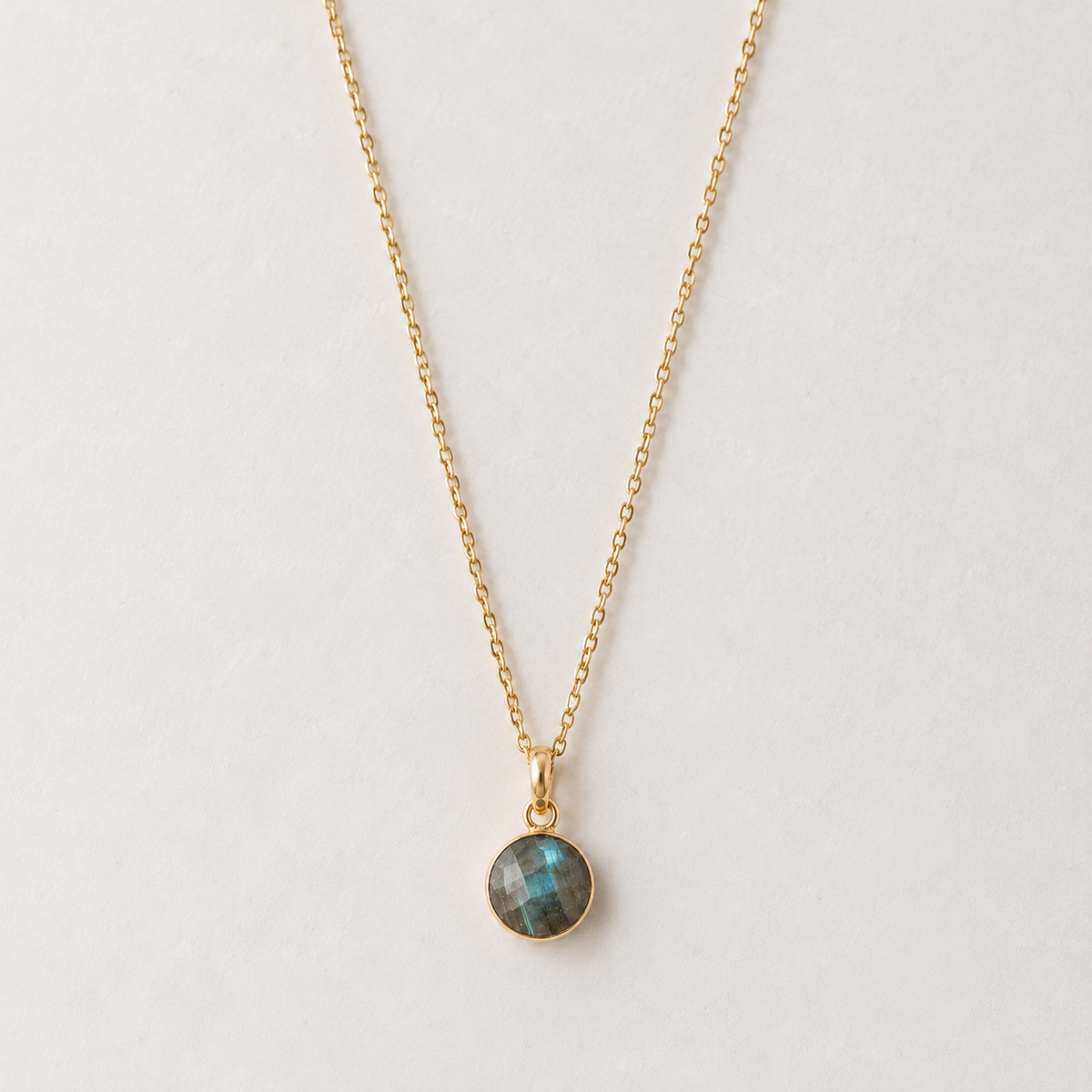 Brass Labradorite Pendant Necklace