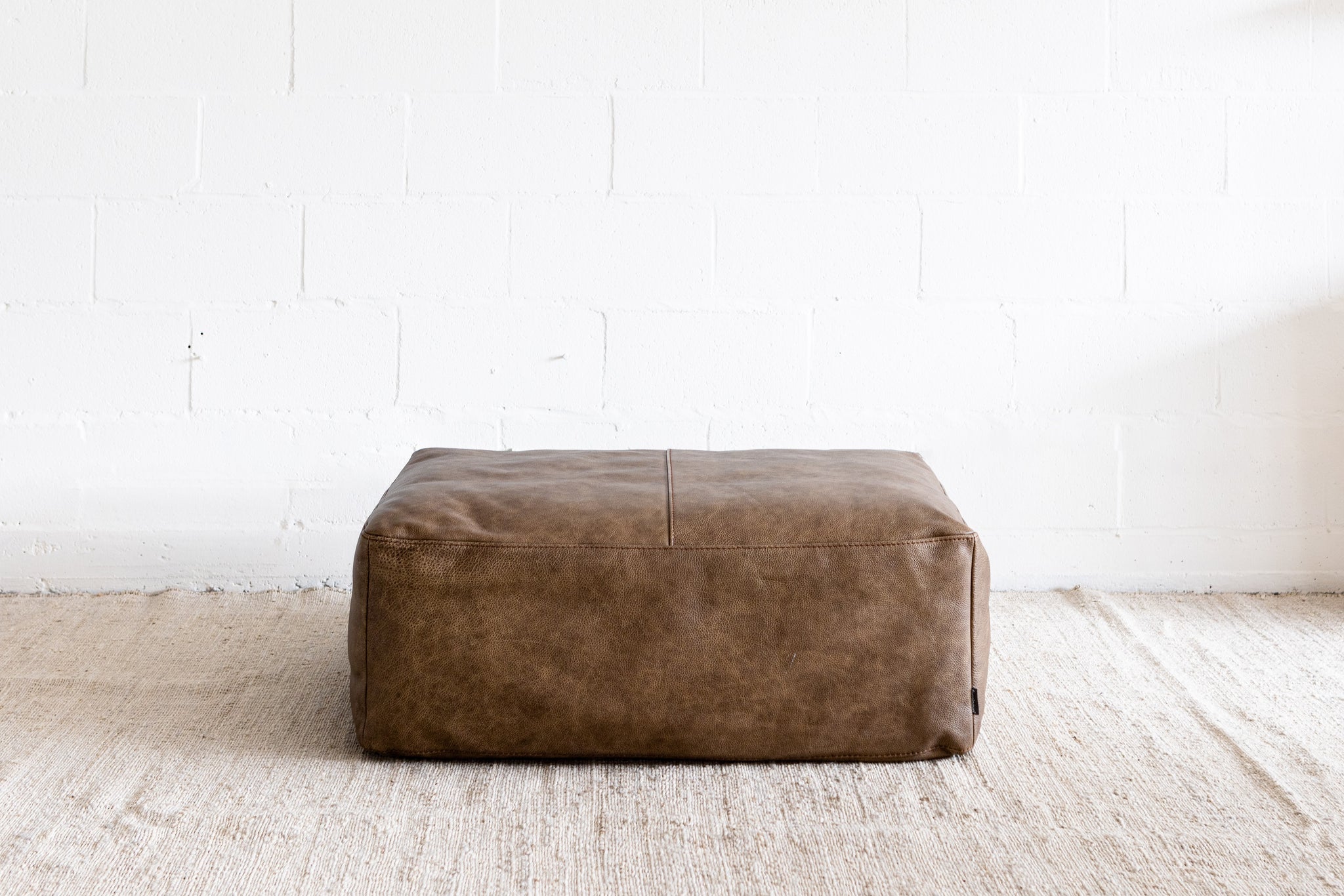 Leather Pouf