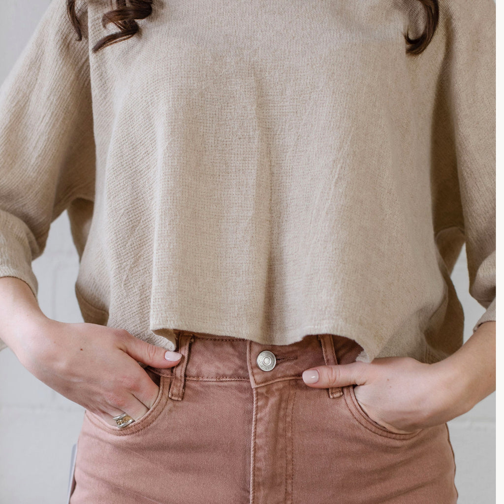 Cotton/Linen Crop Tee