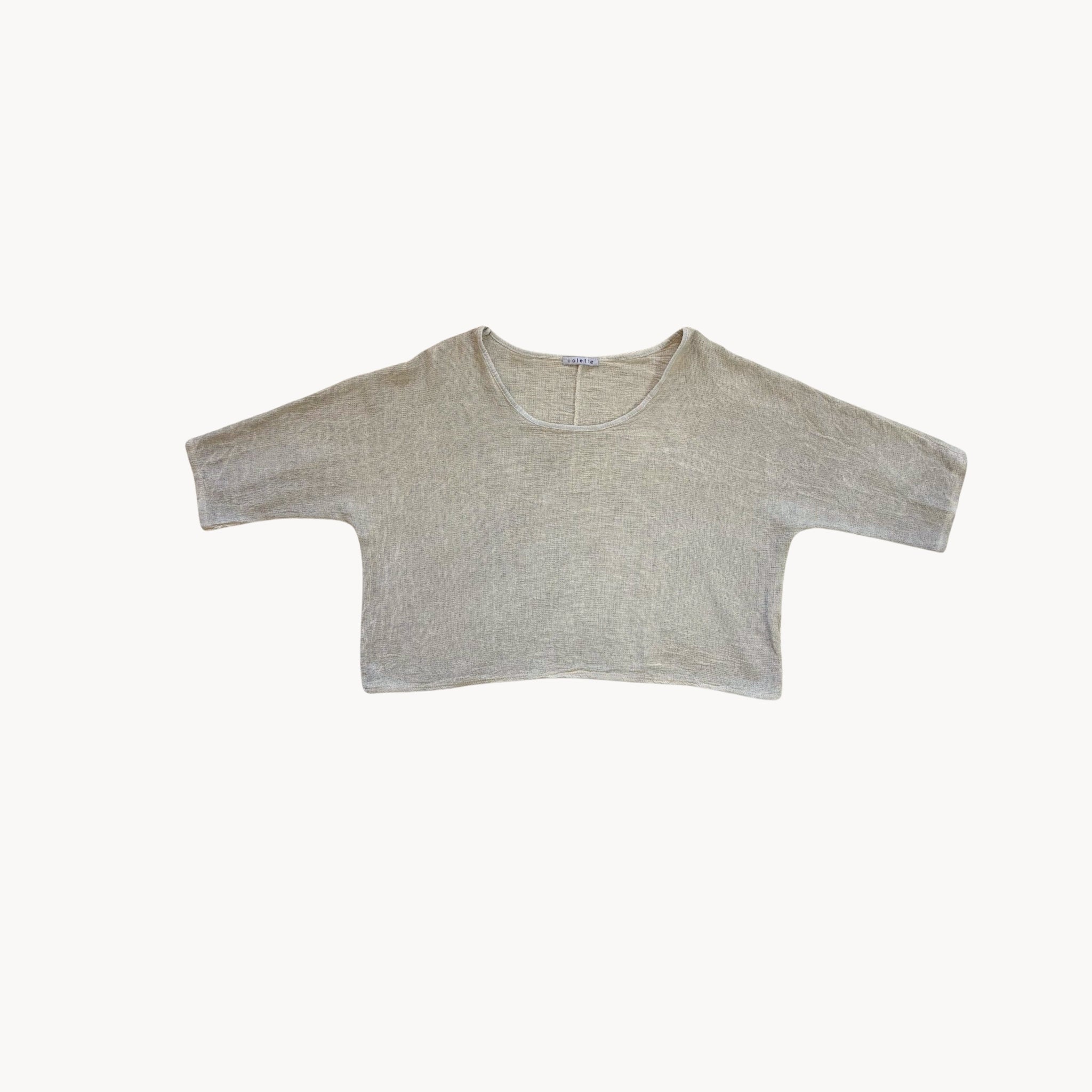 Cotton/Linen Crop Tee