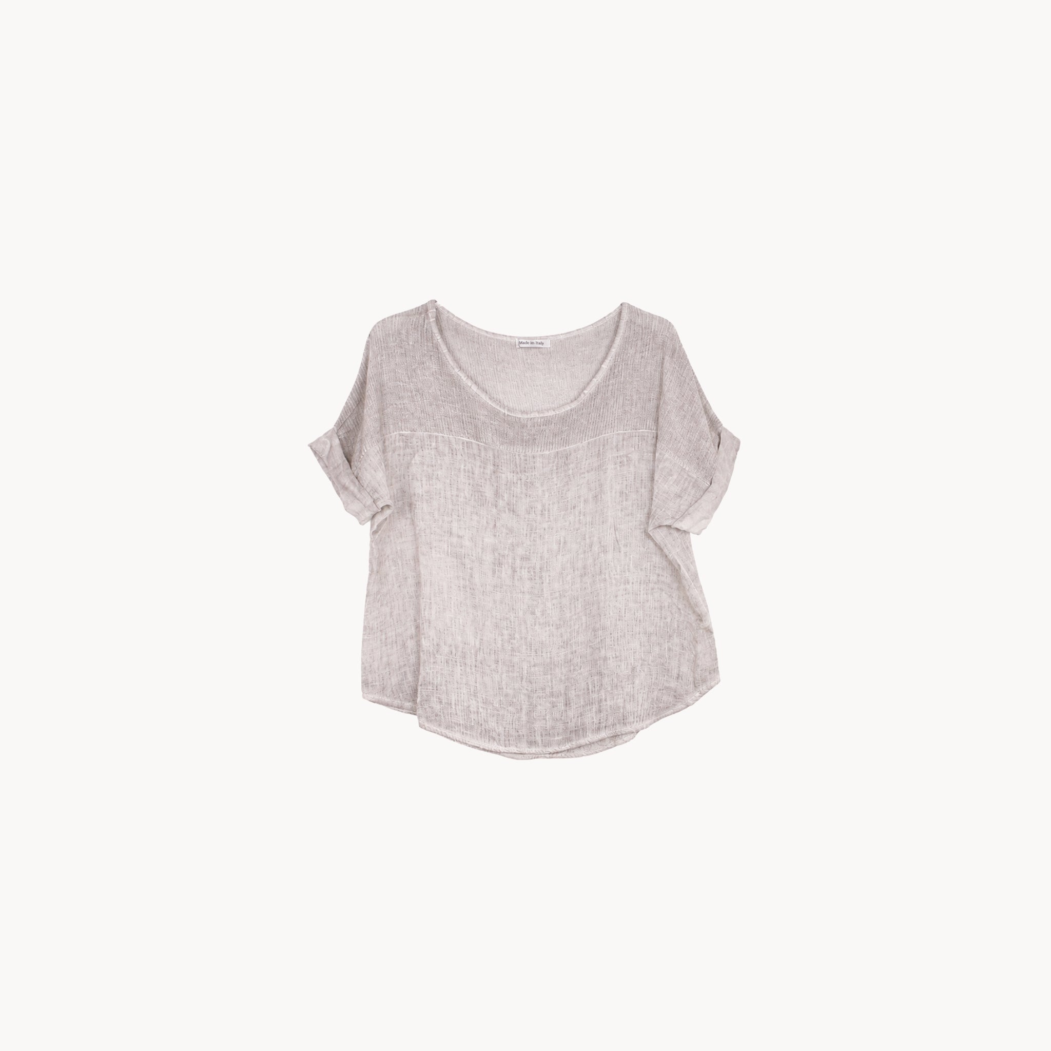 Linen Knit Segment Tee