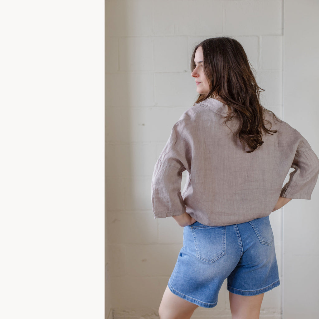 Mid Length Denim Shorts- Comfort Stretch