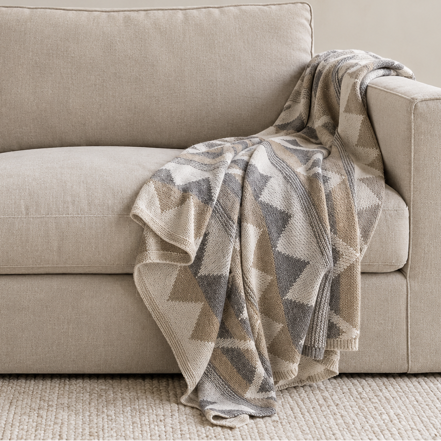 Cotton Knit Throw