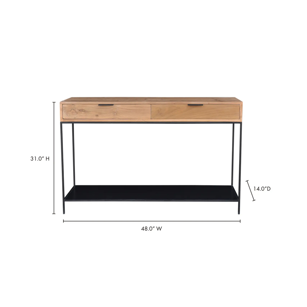 Teak console table