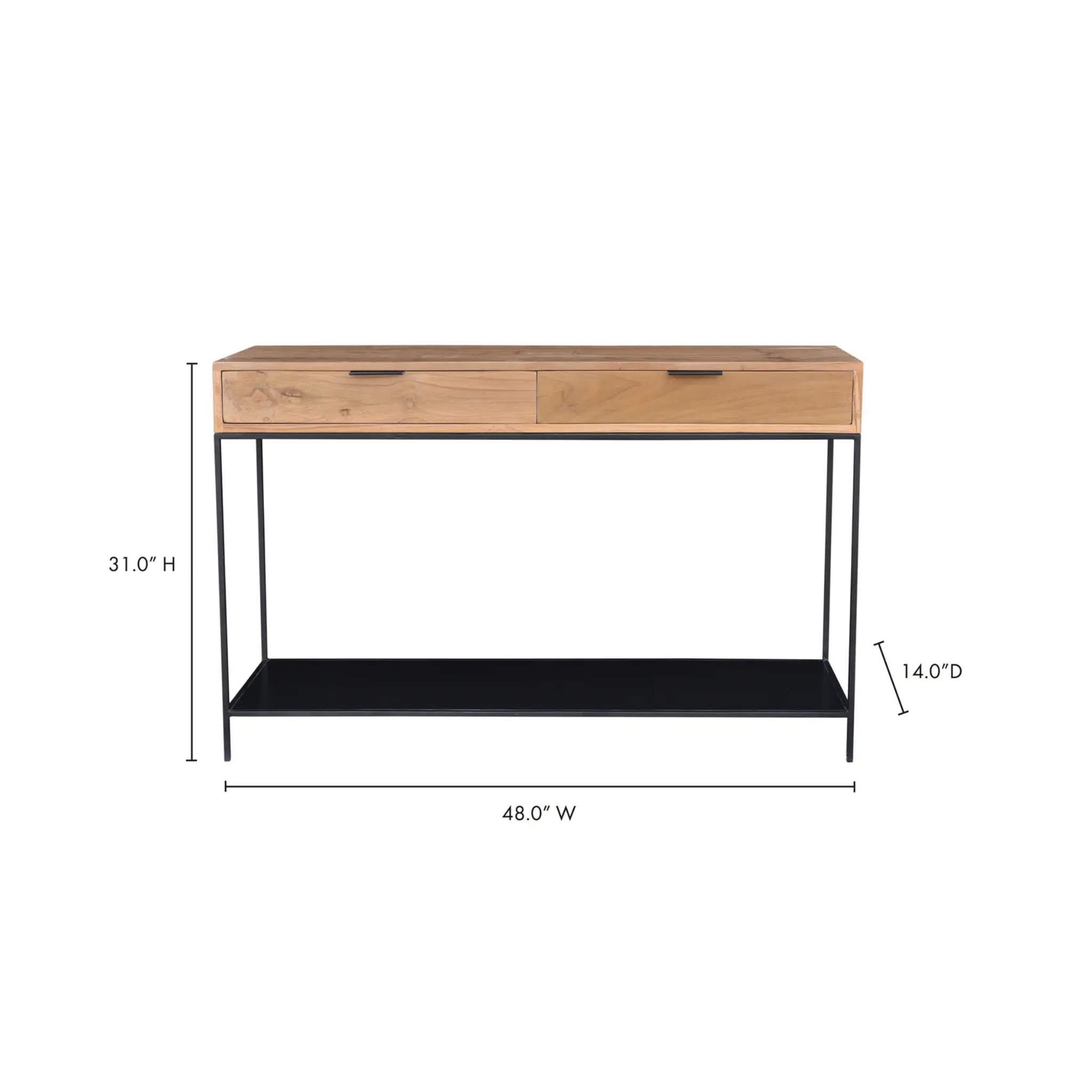 Teak console table
