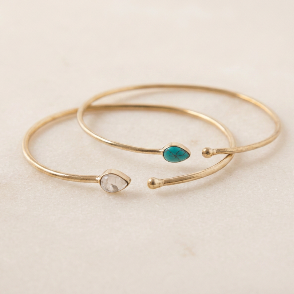 Brass Gemstone Bangles