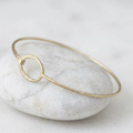 Brushed Brass Clip Bangle