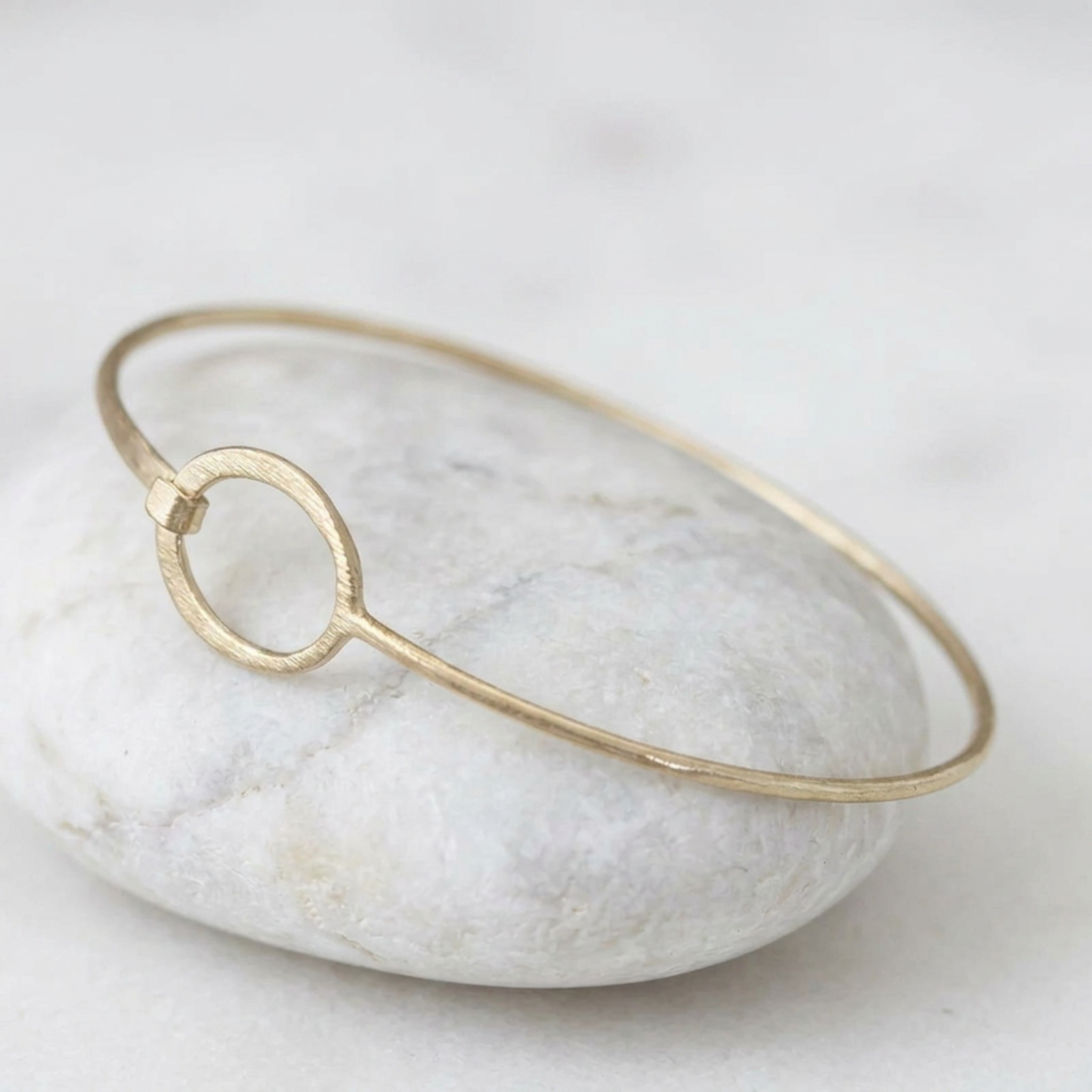 Brushed Brass Clip Bangle