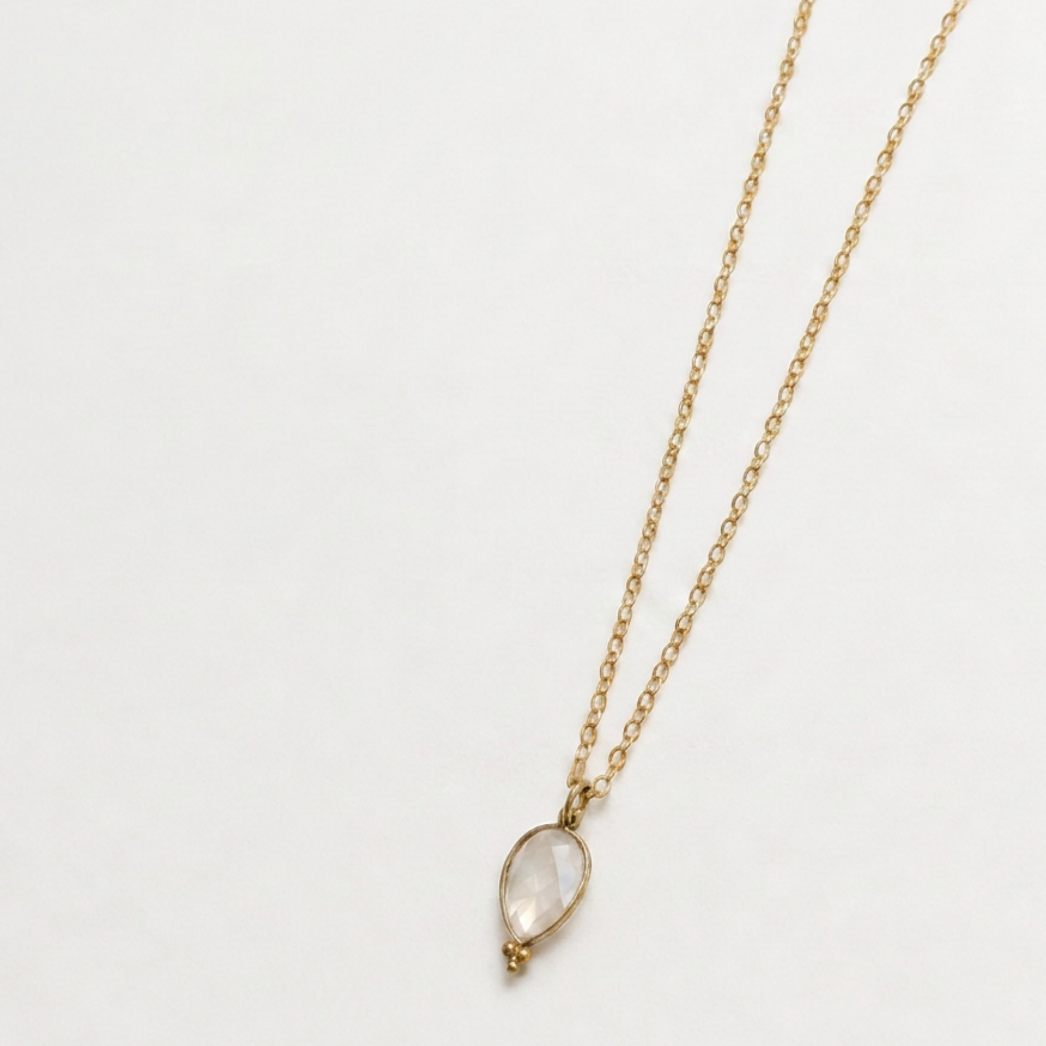 Brass Moonstone Pendant Chain